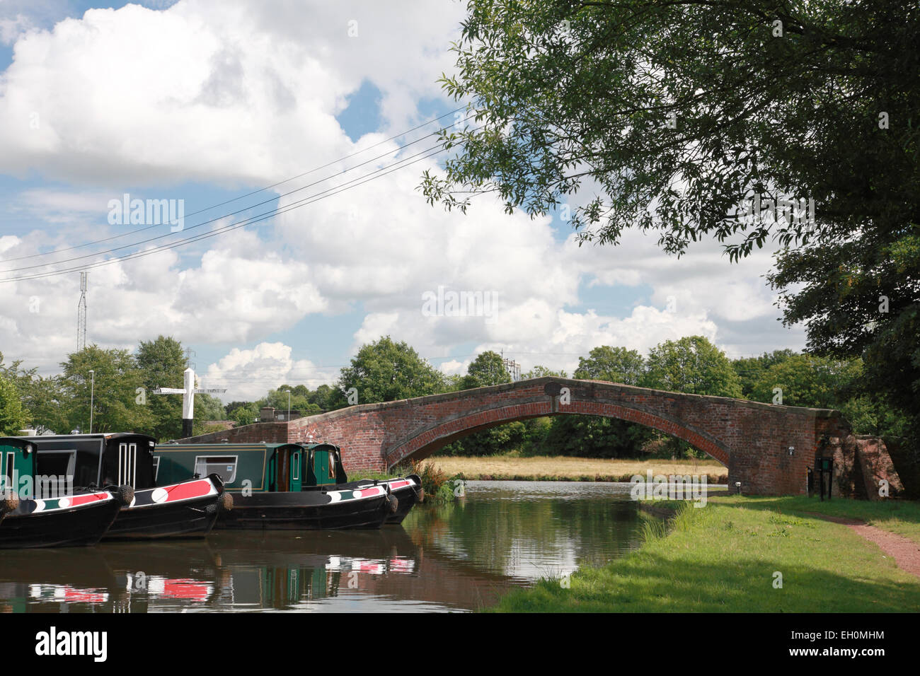 La location de bateaux appartenant à la compagnie du canal 15-04 maison de vacances à côté de Haywood Anglo Welsh Bridge à grande Haywood, dans le Staffordshire Banque D'Images