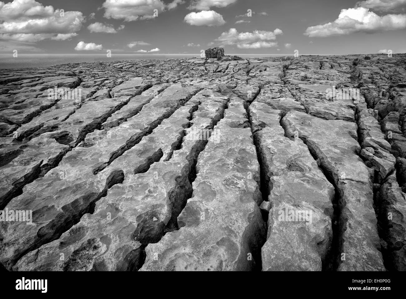 Paysage karstique. Le Burren, comté de Clare. L'Irlande Banque D'Images