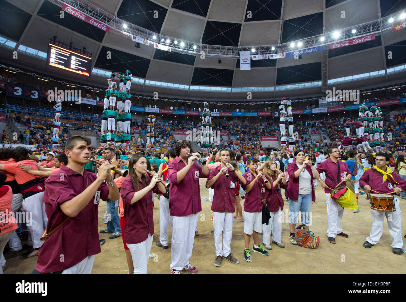 LE CONCOURS XXV DE CASTELLS, TARRAGONE, ESPAGNE Banque D'Images