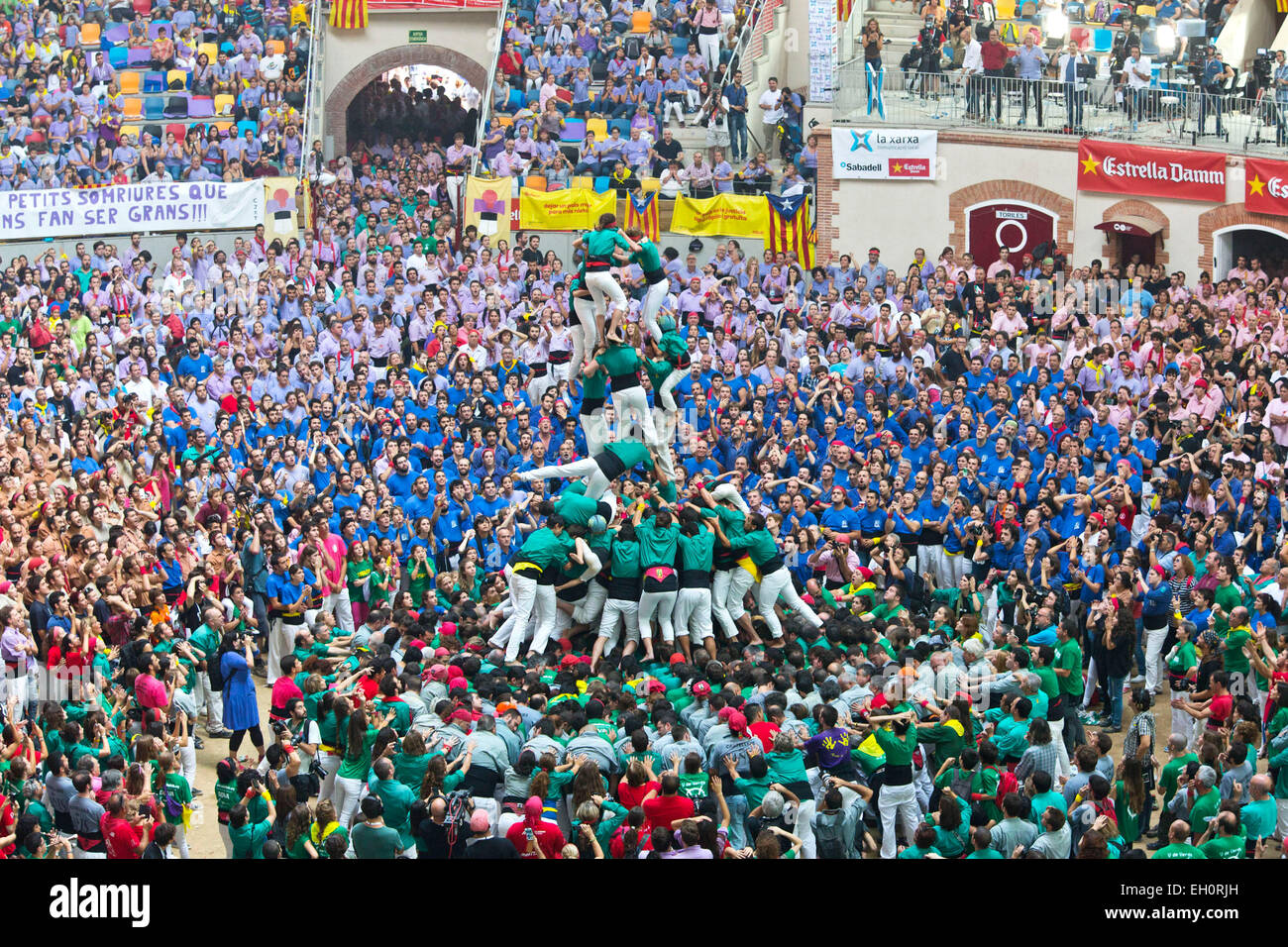 LE CONCOURS XXV DE CASTELLS, TARRAGONE, ESPAGNE Banque D'Images