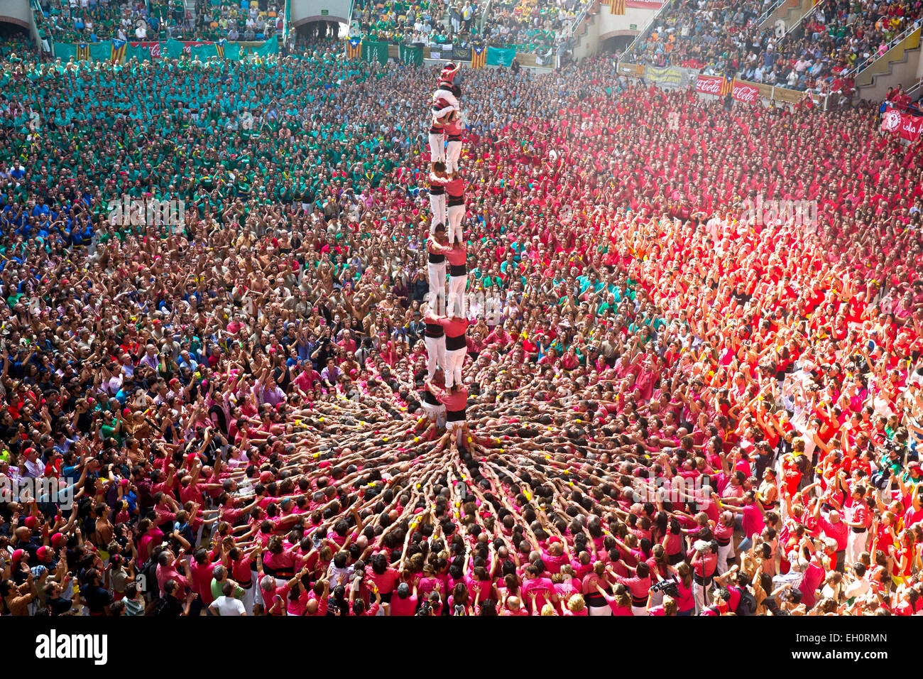 LE CONCOURS XXV DE CASTELLS, TARRAGONE, ESPAGNE Banque D'Images