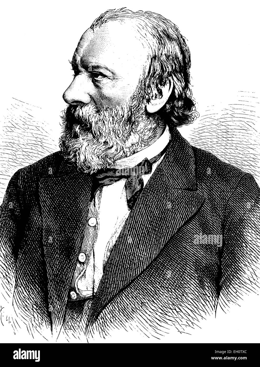 Le professeur Frederick Drake, 1805-1882, sculpteur allemand, illustration historique, vers 1886 Banque D'Images