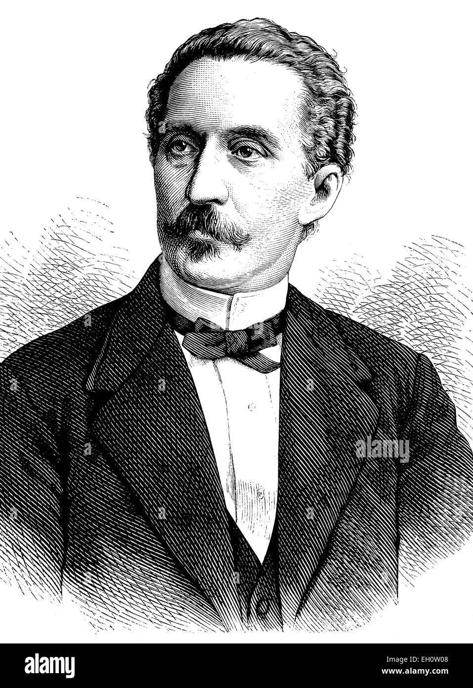 Adelbert Tobold, 1827-1907, médecin et chercheur allemand, illustration historique, vers 1886 Banque D'Images