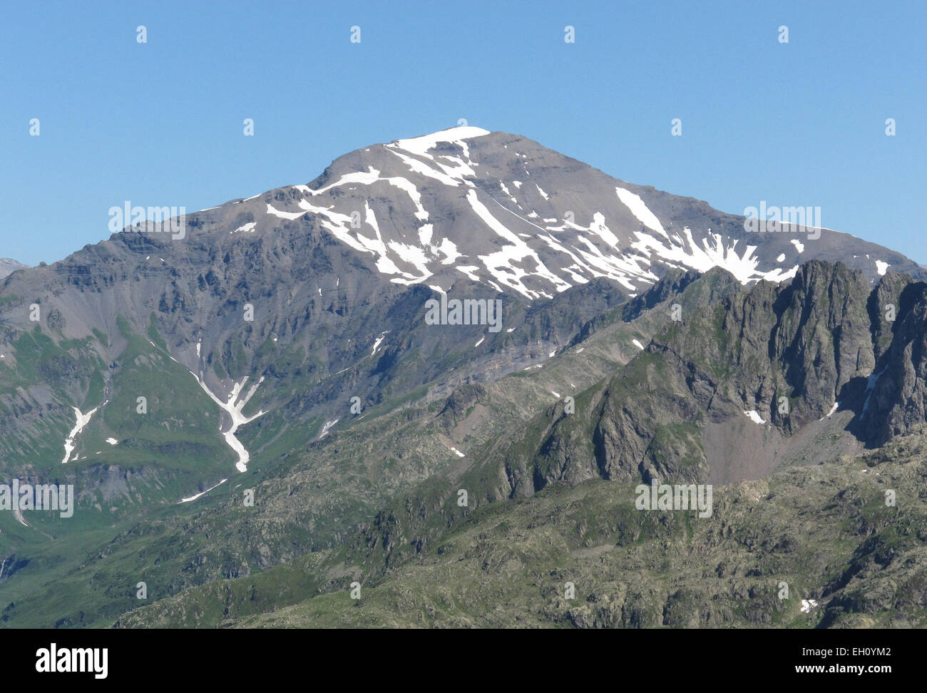 Le mont Buet mountain 3 096 m dans les alpes du Chablais près de Chamonix. Utilisé comme une montée de formation endurance pour le Mont Blanc lui-même Banque D'Images