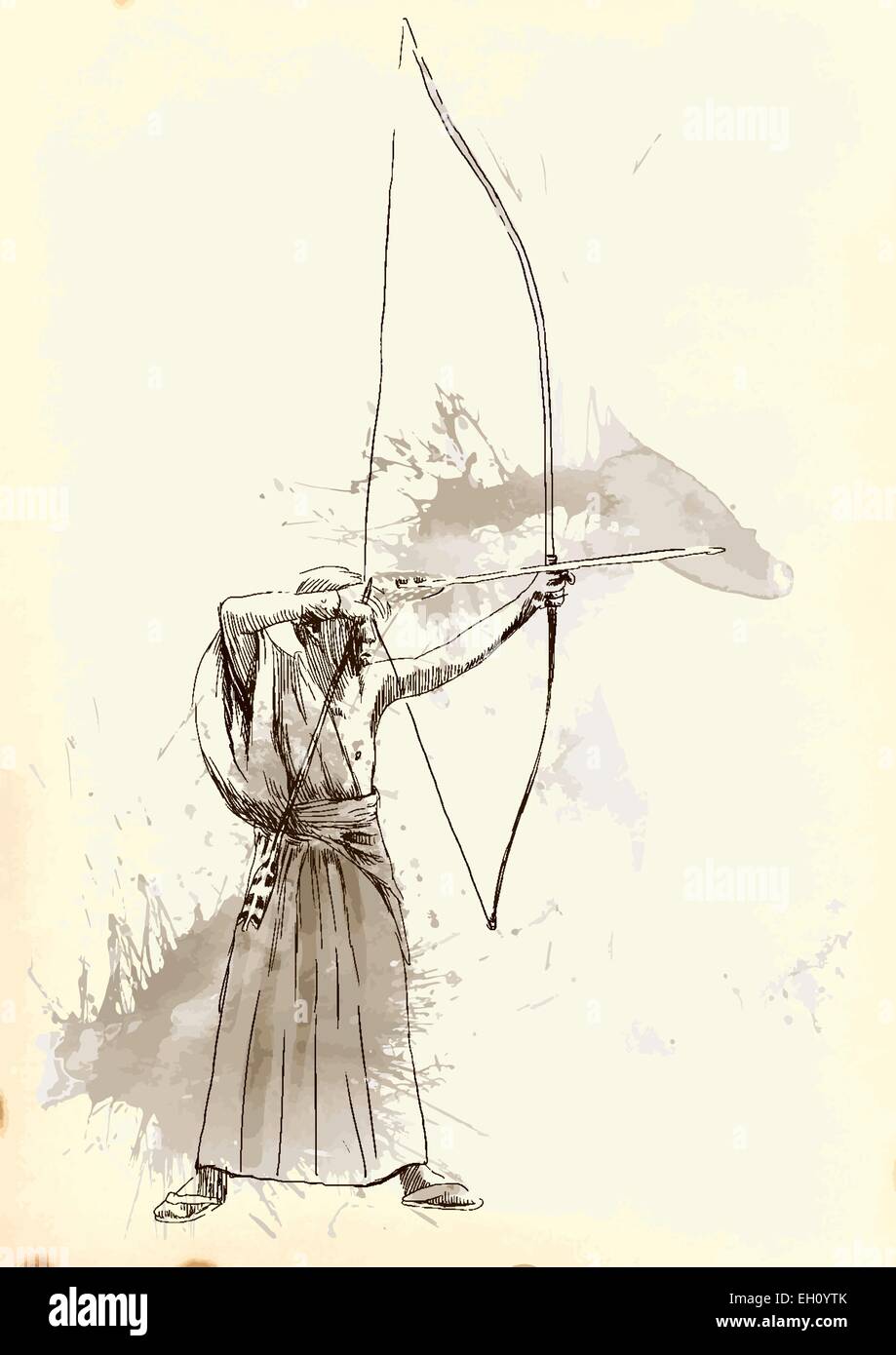 Arc Kyudo En Bambou - 35 Lbs - Arts Martiaux Japonais - Brun