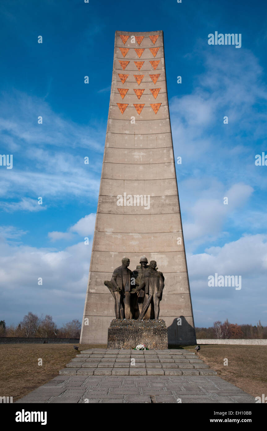 Mémorial de l'ère communiste au mémorial du camp de concentration de Sachsenhausen Oranienburg, Allemagne, site Banque D'Images