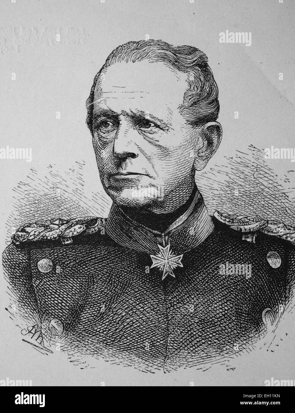 Helmut Graf von Moltke, 1800 - 1891, le feld-maréchal prussien, historique gravure sur bois, vers 1880 Banque D'Images