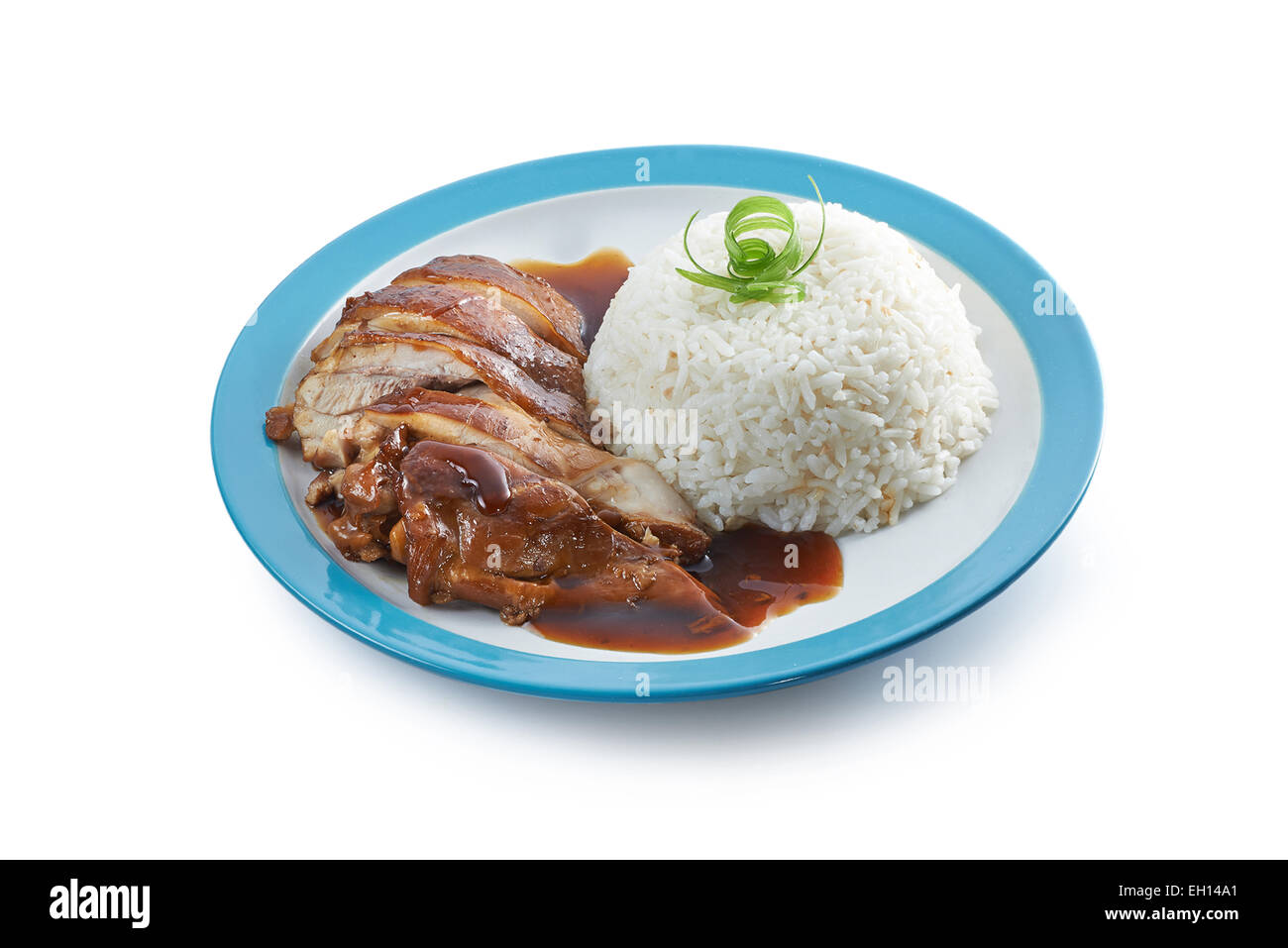 Riz et poulet grillé Banque de photographies et d’images à haute ...