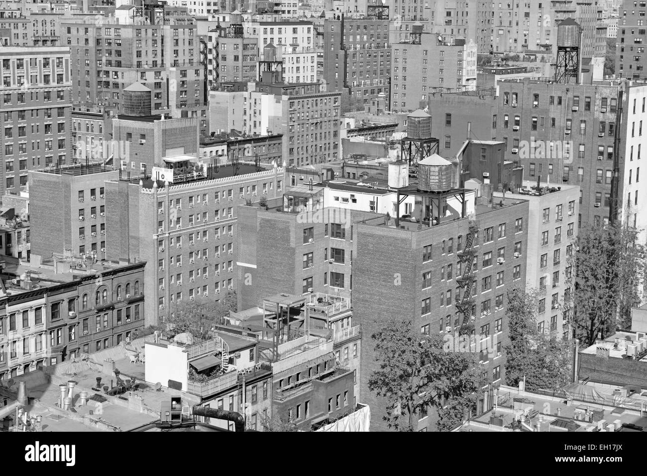 Étroitement emballé les immeubles à appartements à Manhattan New York Banque D'Images