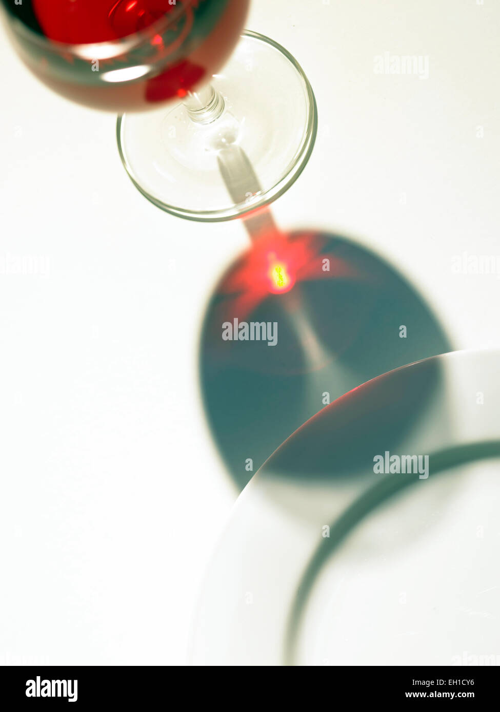 verre à vin rouge Banque D'Images