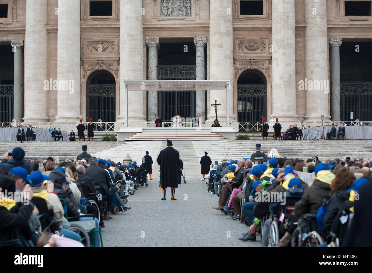 Audience papale Banque D'Images