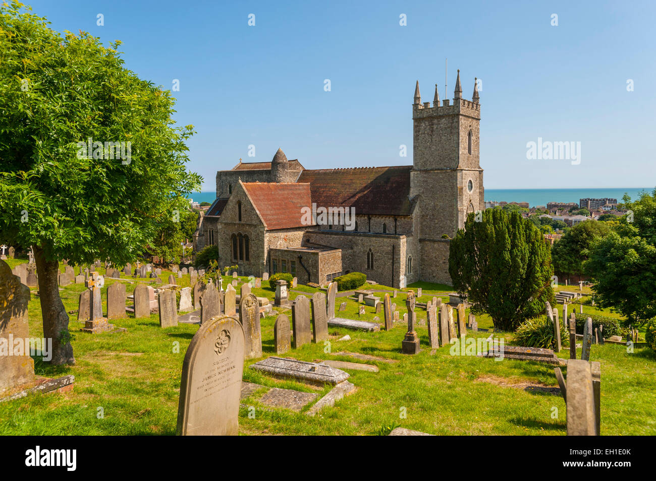 L'église paroissiale de St Leonard Hythe Kent Banque D'Images
