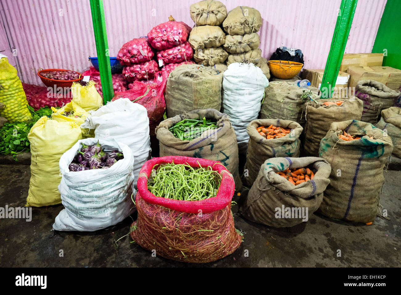 Produits du marché, marché Munnar, Inde Banque D'Images