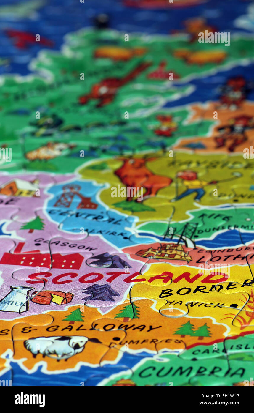 L'Écosse macro image de puzzle Banque D'Images
