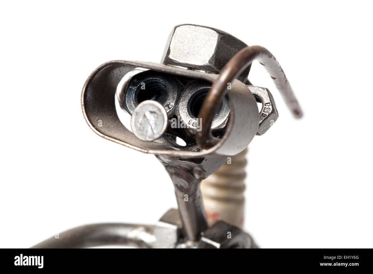 6 Figurines Moto Faites Main En écrous Et Boulons – Sculptures Métal Vintage – Cadeau Collection