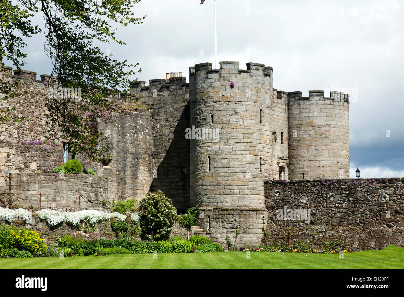 Les tours d'entrée, le château de Stirling, Stirling, Ecosse, Royaume-Uni Banque D'Images