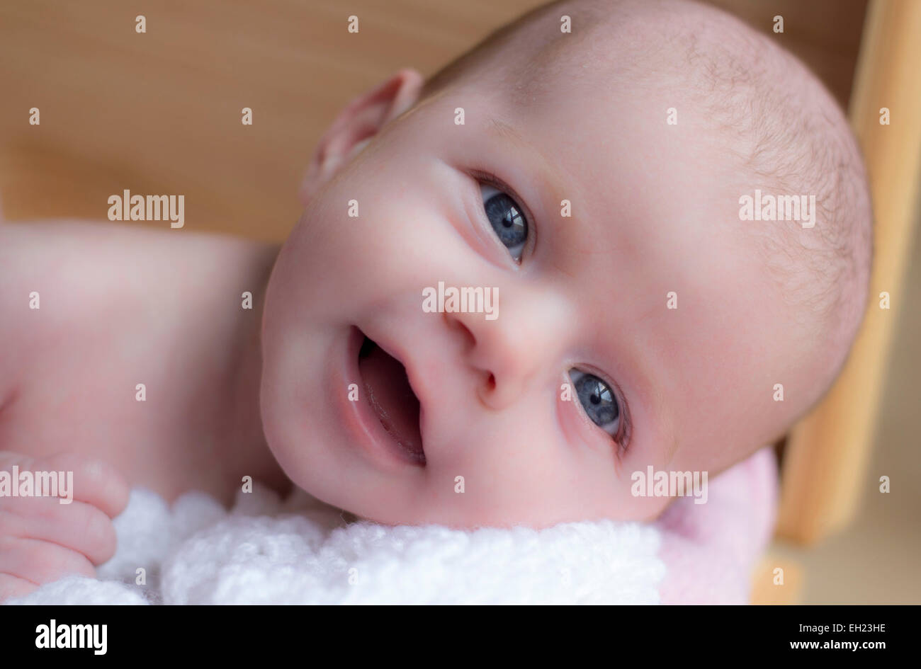 Yeux bleu bébé portrait Banque D'Images