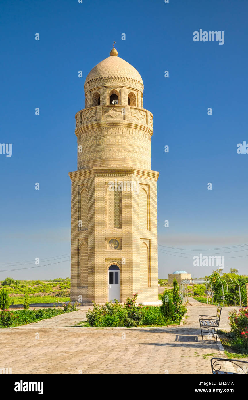 Scenic minaret à Merv, le Turkménistan, l'Asie centrale Banque D'Images