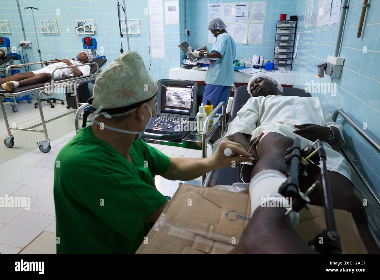 Projet d'urgence chirurgicale à l'Hôpital général de MSF, Bangui, République centrafricaine, Afrique du Sud Banque D'Images