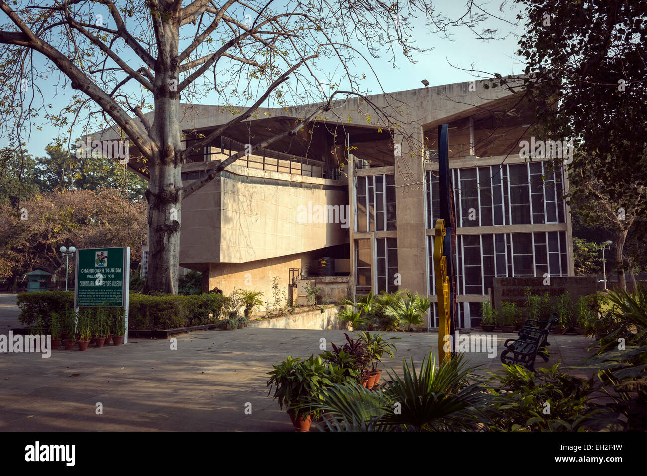 Le Musée d'architecture de Chandigarh, Inde Banque D'Images