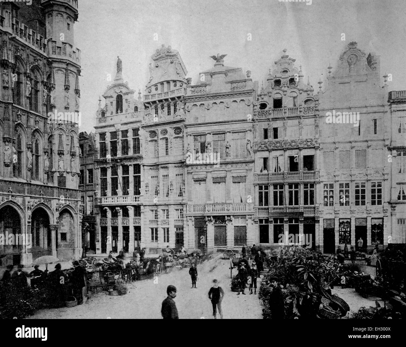 Une des premières photographies d'Autotype de la salle du trône dans le Palais du Prince de Monaco, vers 1880 Banque D'Images