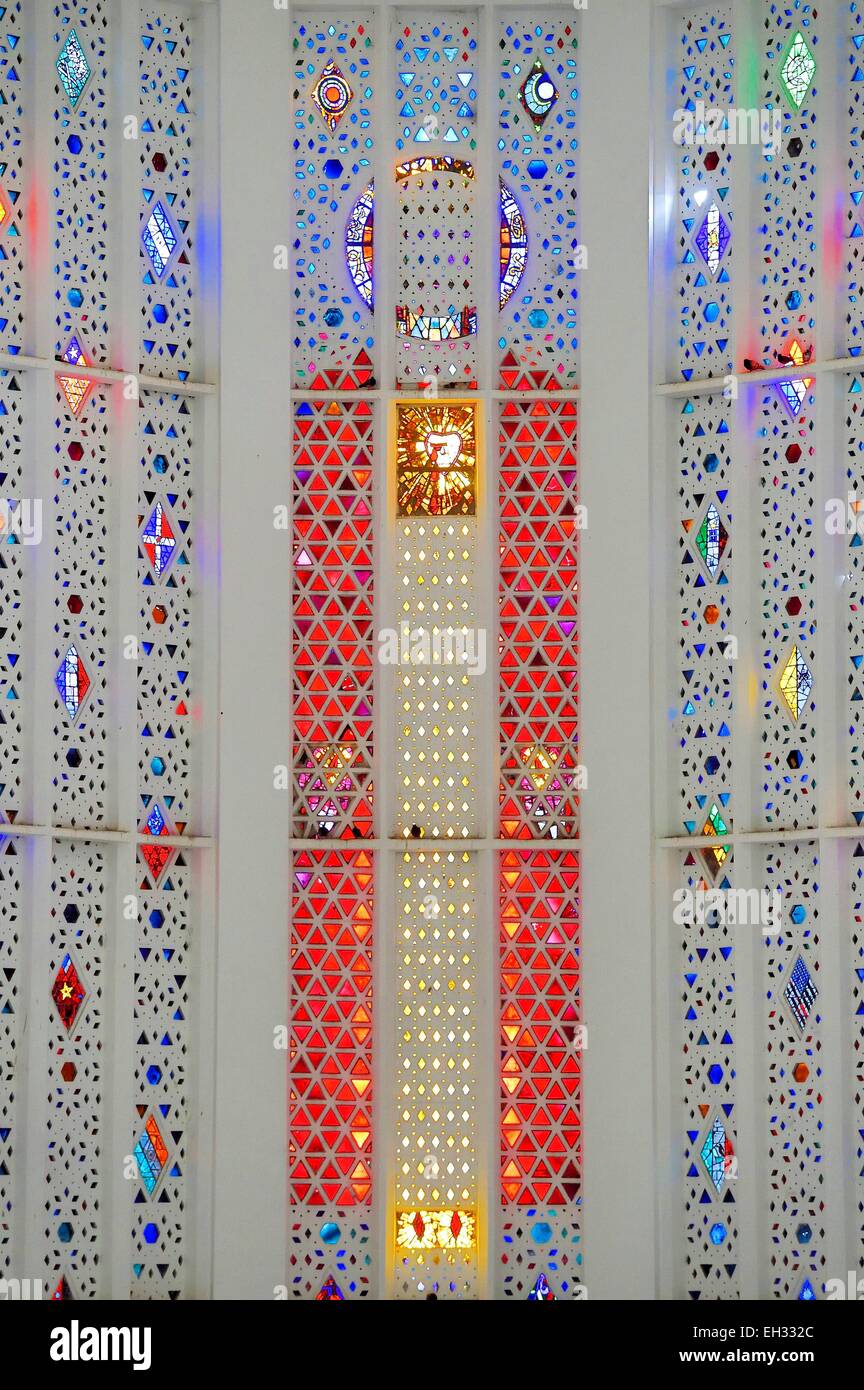 Maroc, Casablanca, église du Sacré-Cœur, l'architecte Paul Tournon (construit entre 1930 et 1953) Banque D'Images
