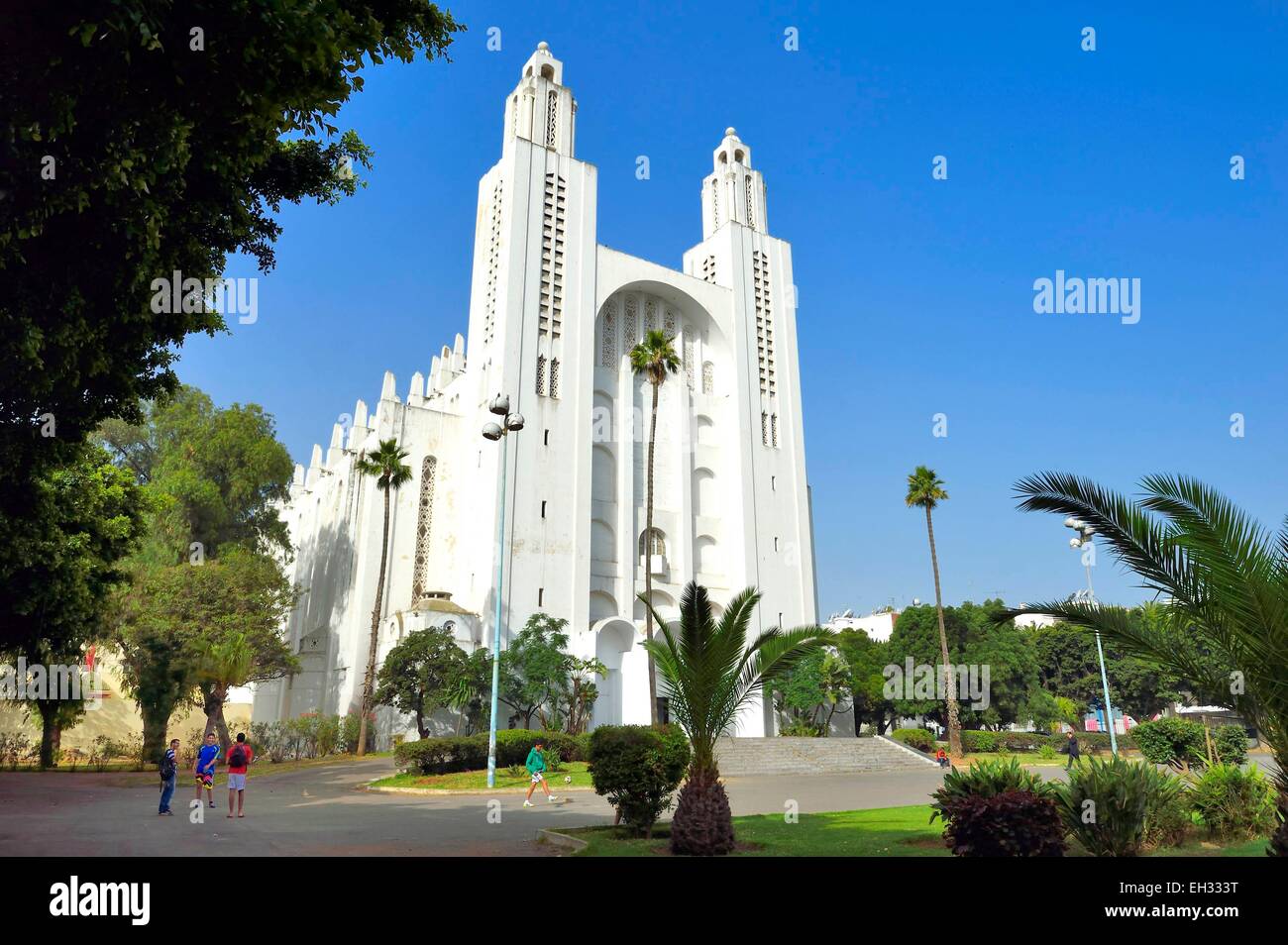 Maroc, Casablanca, église du Sacré-Cœur, l'architecte Paul Tournon (construit entre 1930 et 1953) Banque D'Images