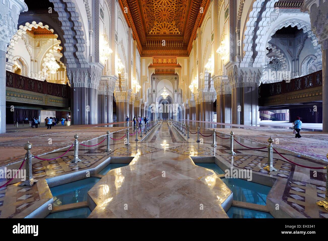 Maroc, Casablanca, Grande Mosquée Hassan II. Banque D'Images