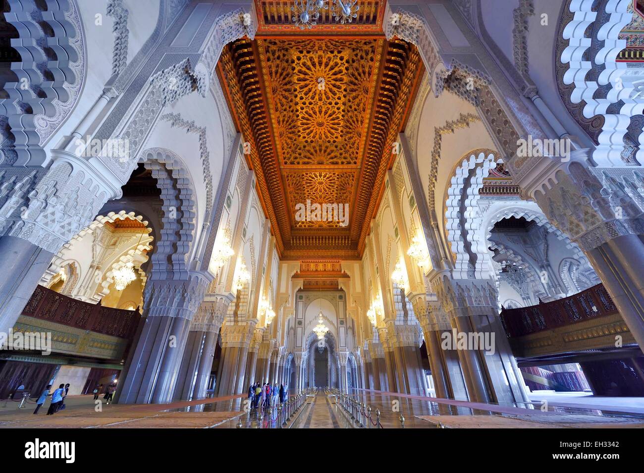 Maroc, Casablanca, Grande Mosquée Hassan II. Banque D'Images