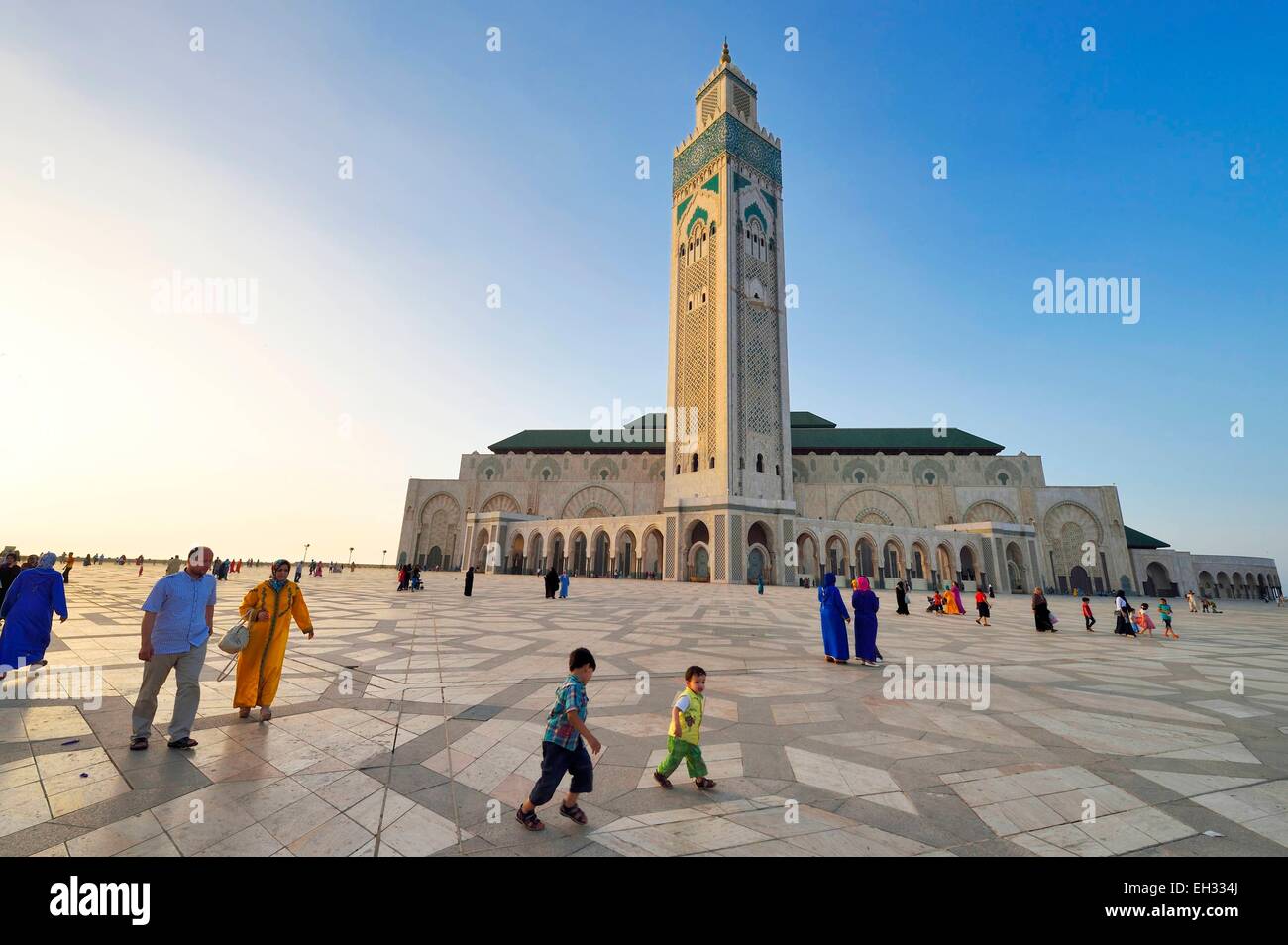 Maroc, Casablanca, Grande Mosquée Hassan II. Banque D'Images