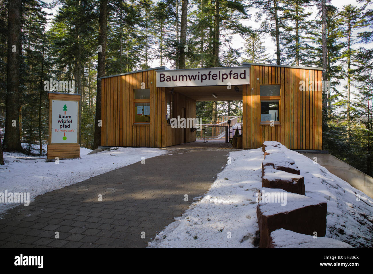 Parcours accrobranche Baumwipfelpfad Bad Wildbad Bade-wurtemberg Allemagne Forêt-Noire du Nord Banque D'Images