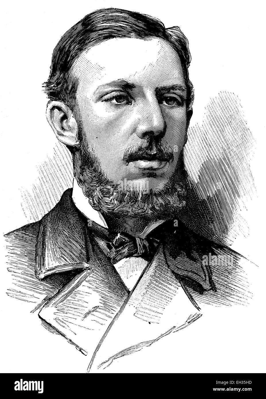 Oskar I. ou Oscar I., également connu sous le nom de fran ?ois Joseph Oscar Bernadotte, 1799 - 1859, Roi de Suède et Norvège, historique de la gravure sur bois, vers 1888 Banque D'Images