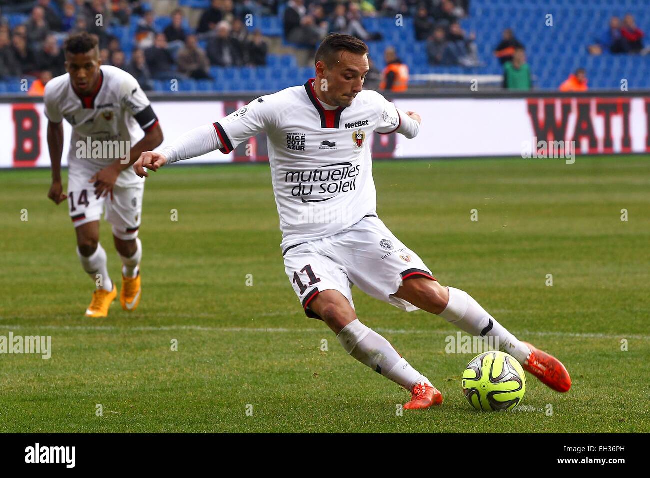 But Eric BAUTHEAC - 01.03.2015 - Montpellier/Nice - 27ème journée de Ligue 1 .Photo : André Delon/Icon Sport Banque D'Images