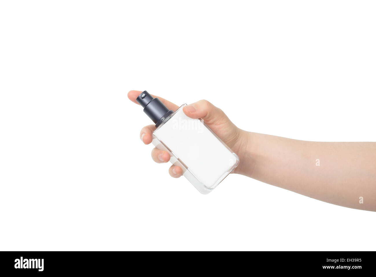 Bouteille de lotion de main chease, isolated on white Banque D'Images