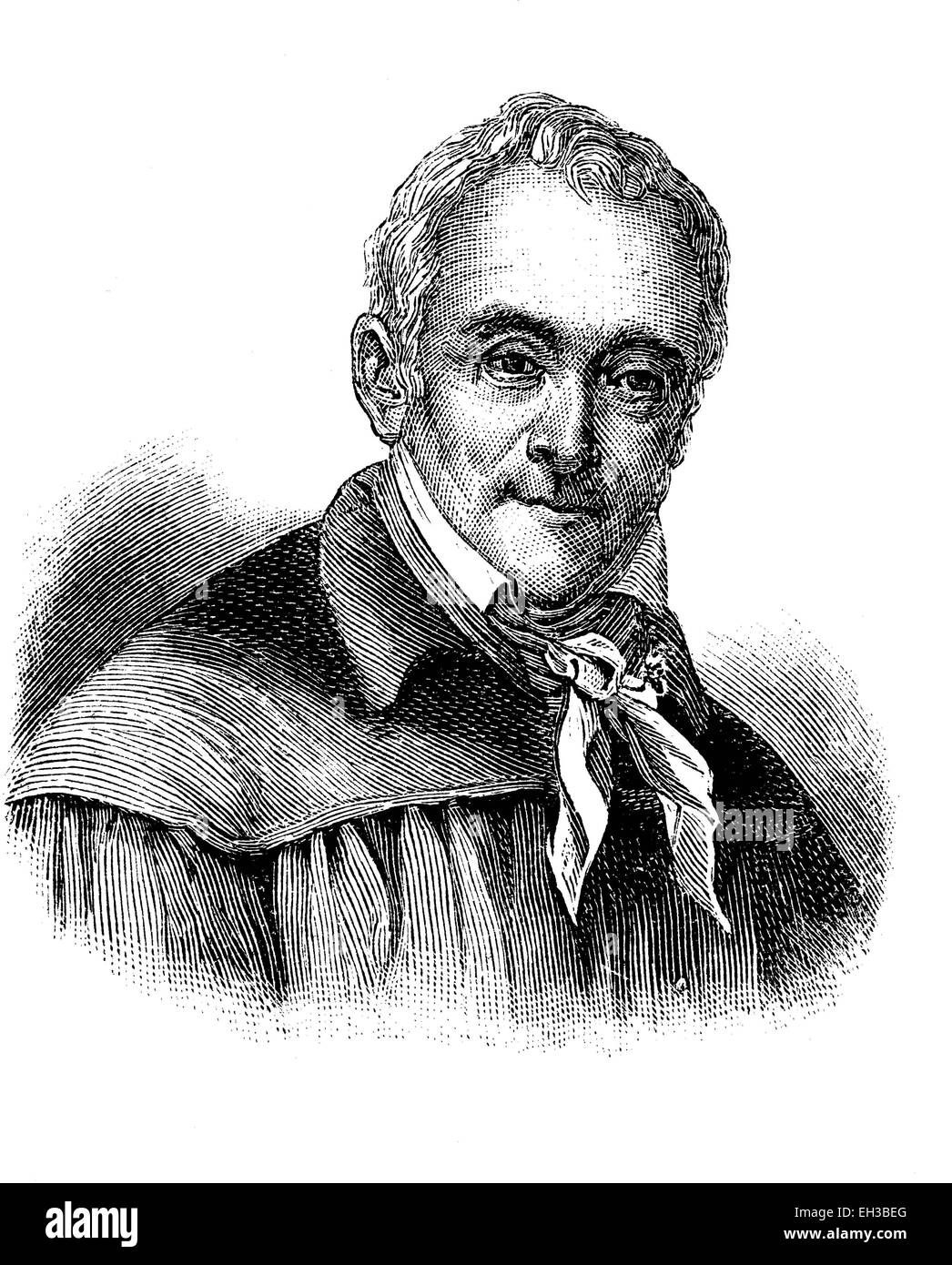 Dimensions historiques du 19ème siècle, portrait d'Ernst Moritz Arndt, 1769 - 1860, un écrivain allemand et suppléant de l'Assemblée nationale de Francfort Banque D'Images