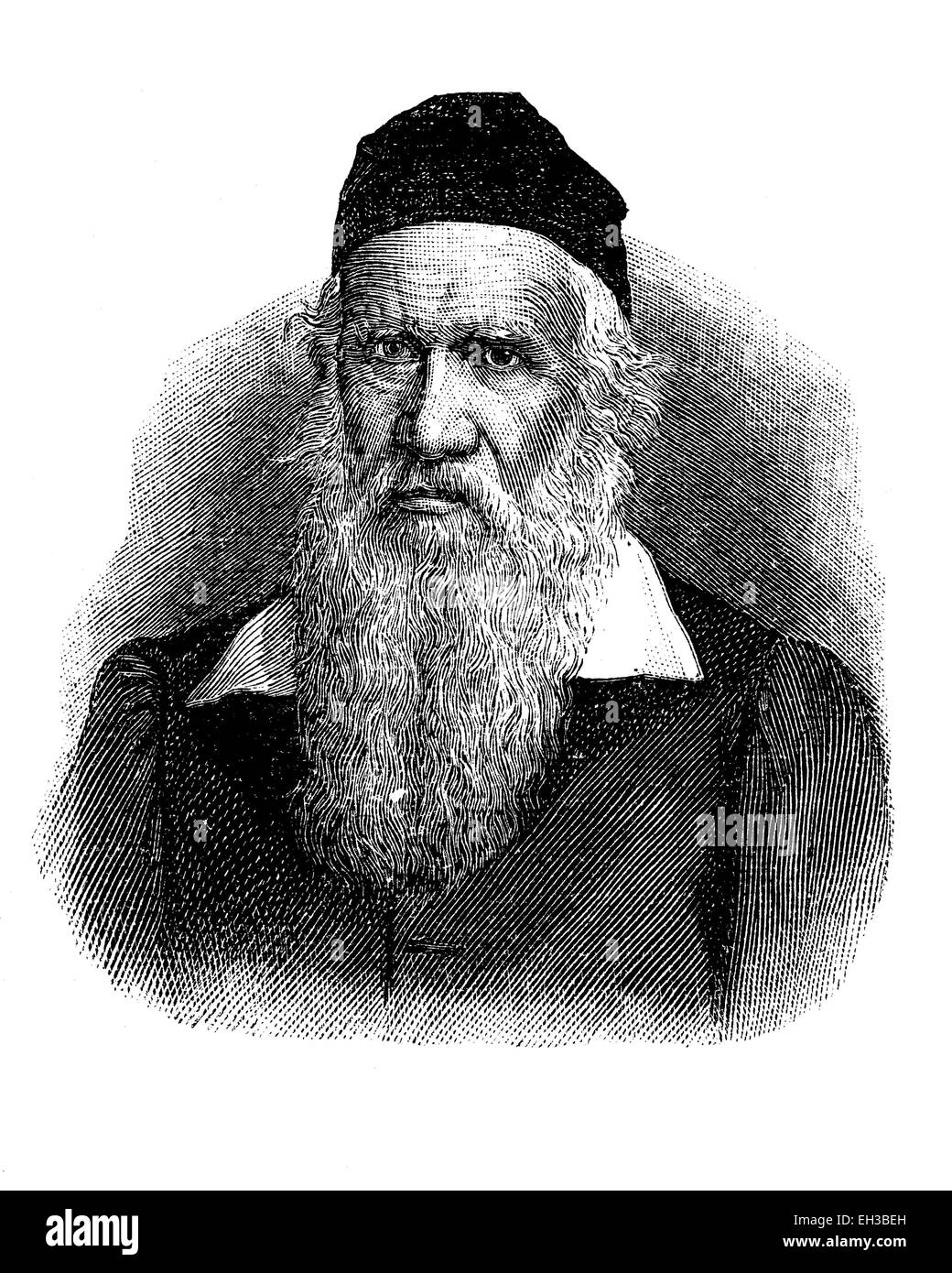 Dimensions historiques du 19ème siècle, portrait de Friedrich Ludwig Jahn, 1778 - 1852, l'initiateur de la circulation allemande de gymnastique Banque D'Images