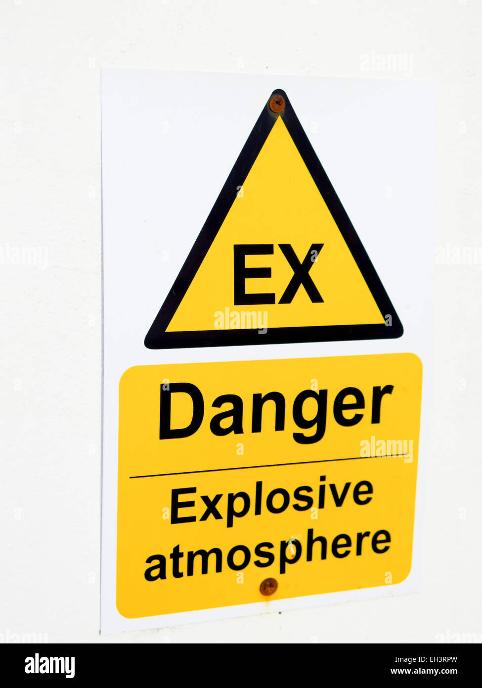 Signe de détresse pour atmosphère explosive Banque D'Images