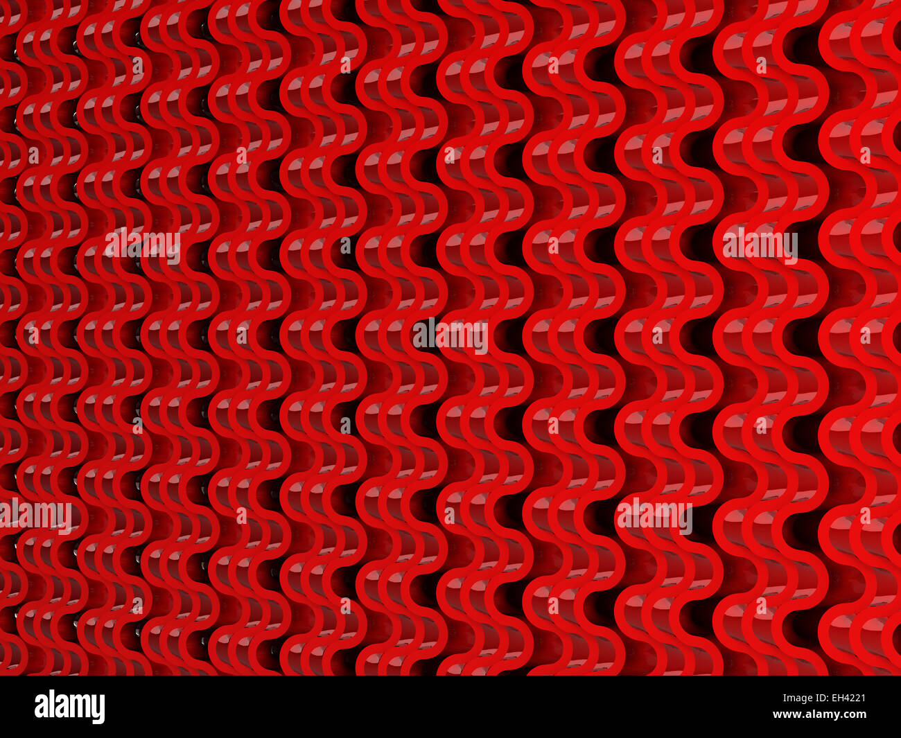 Texture : Échelles ondulées rouge motif. utile comme arrière-plan Banque D'Images