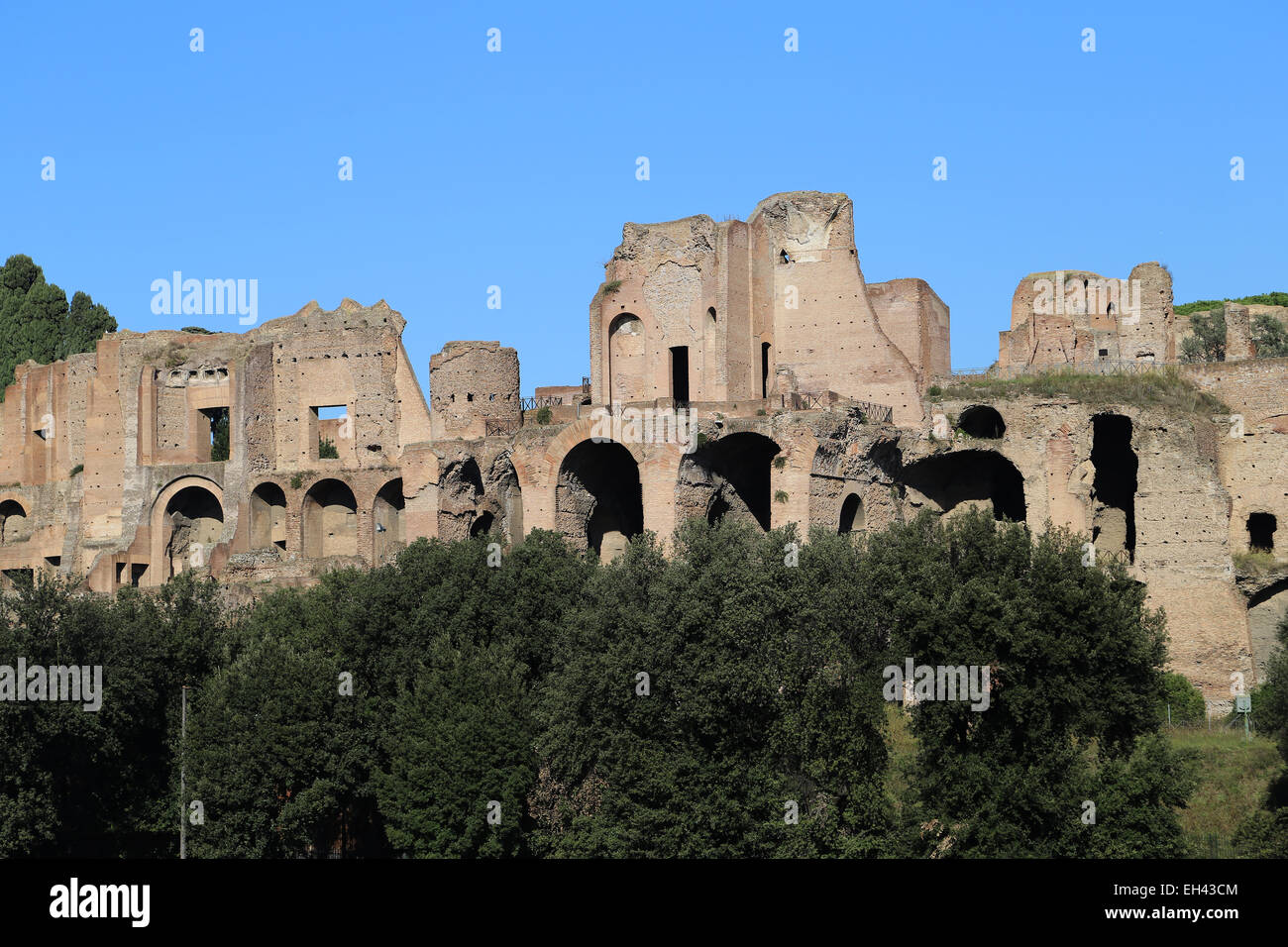 L'Italie. Rome.mont Palatin. Point de vue. Ruines. Banque D'Images