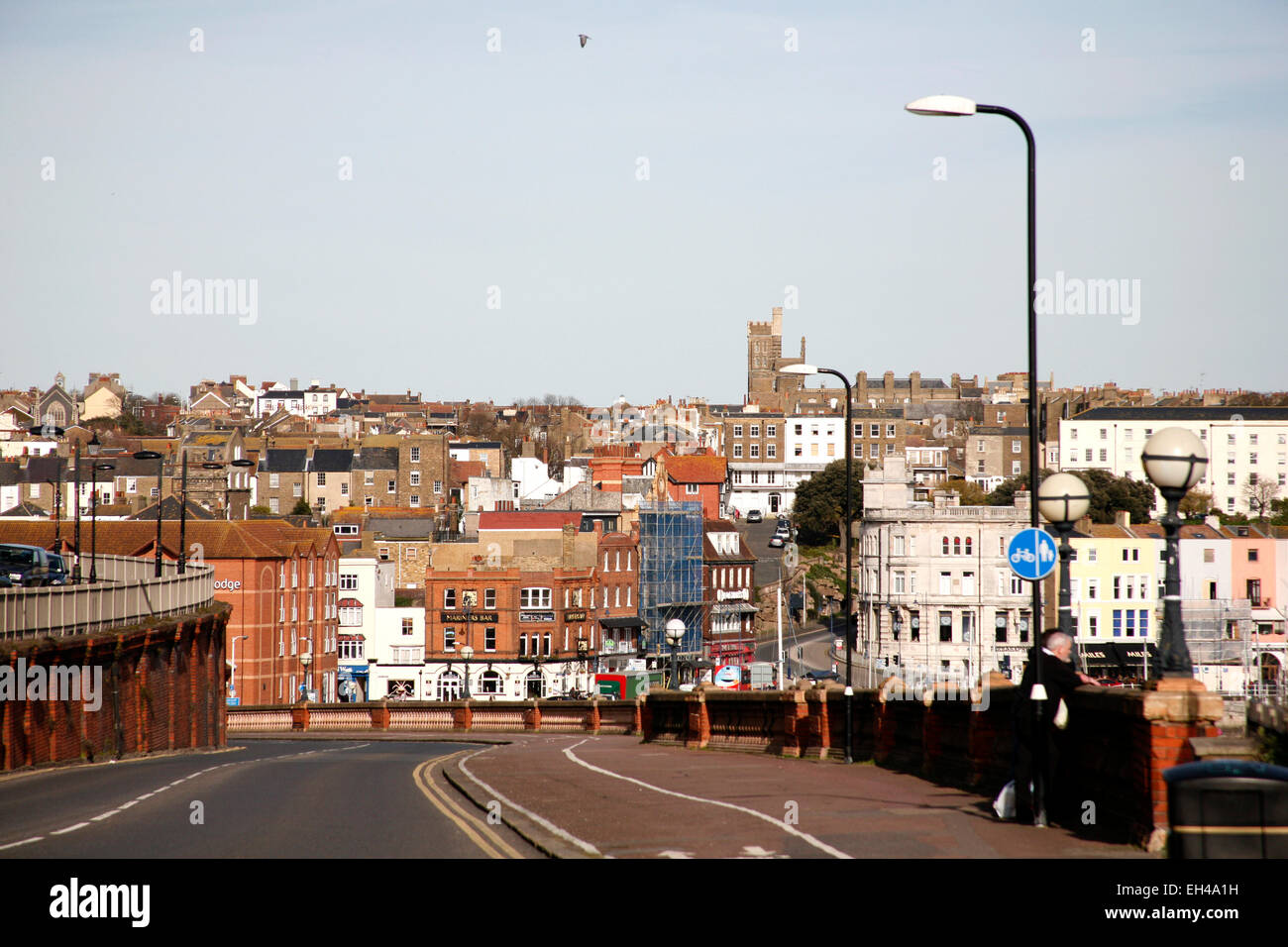 Dans la ville côtière de Ramsgate kent east uk mars 2015 Banque D'Images