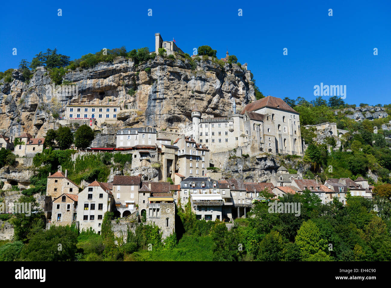 Site de pèlerinage de Rocamadour, Departement Lot, Midi Pyrénées, Sud Ouest France, France, Europe Banque D'Images Site de pèlerinage de Rocamadour, Departement Lot, Midi Pyrénées, Sud Ouest France, France, Europe Banque D'Images