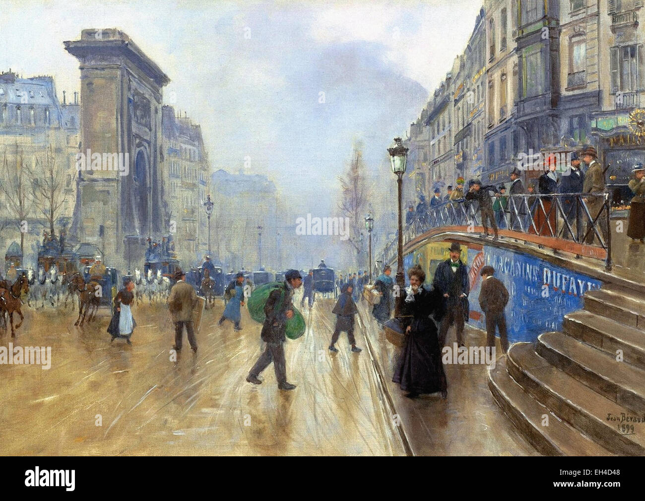 Jean Béraud le boulevard Saint-Denis à Paris Photo Stock - Alamy