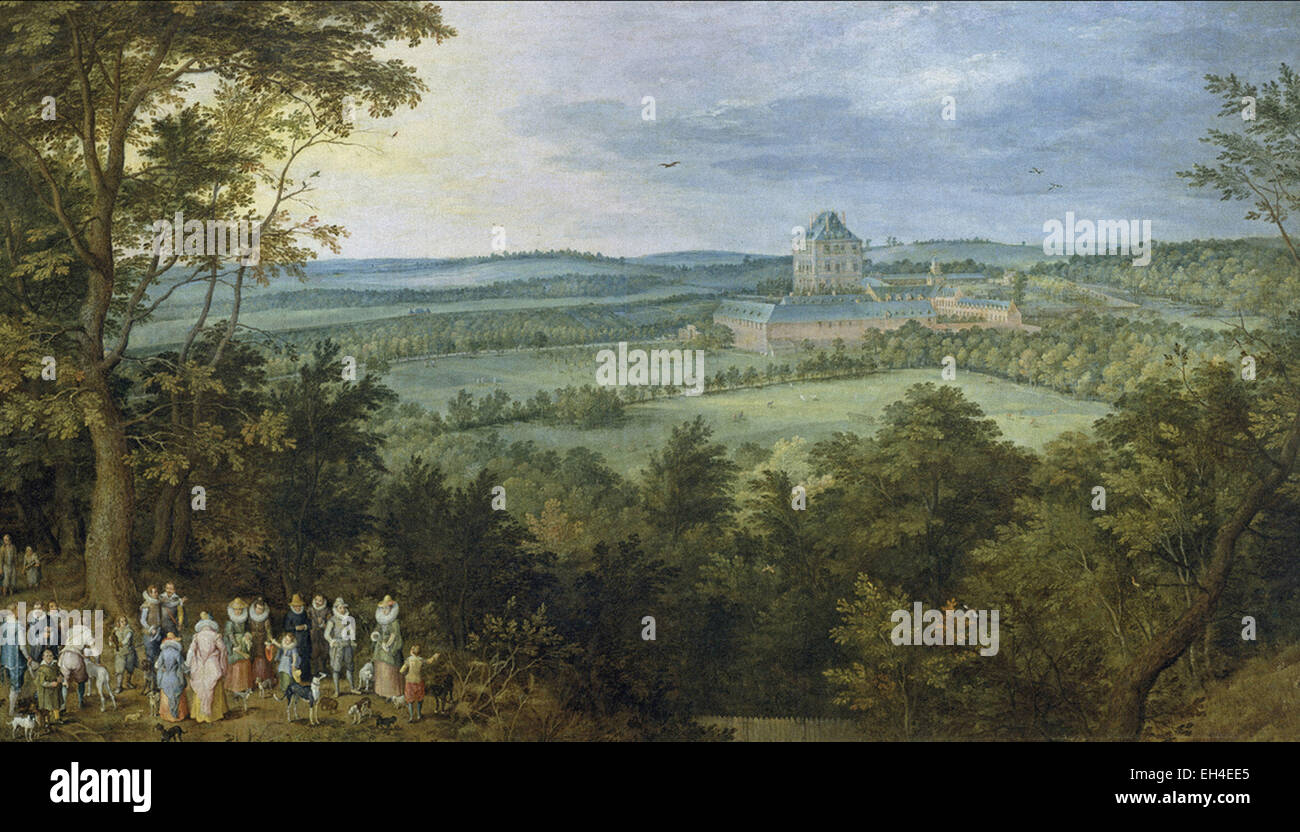 Jan Brueghel l'ancien chasse les Archiducs Banque D'Images