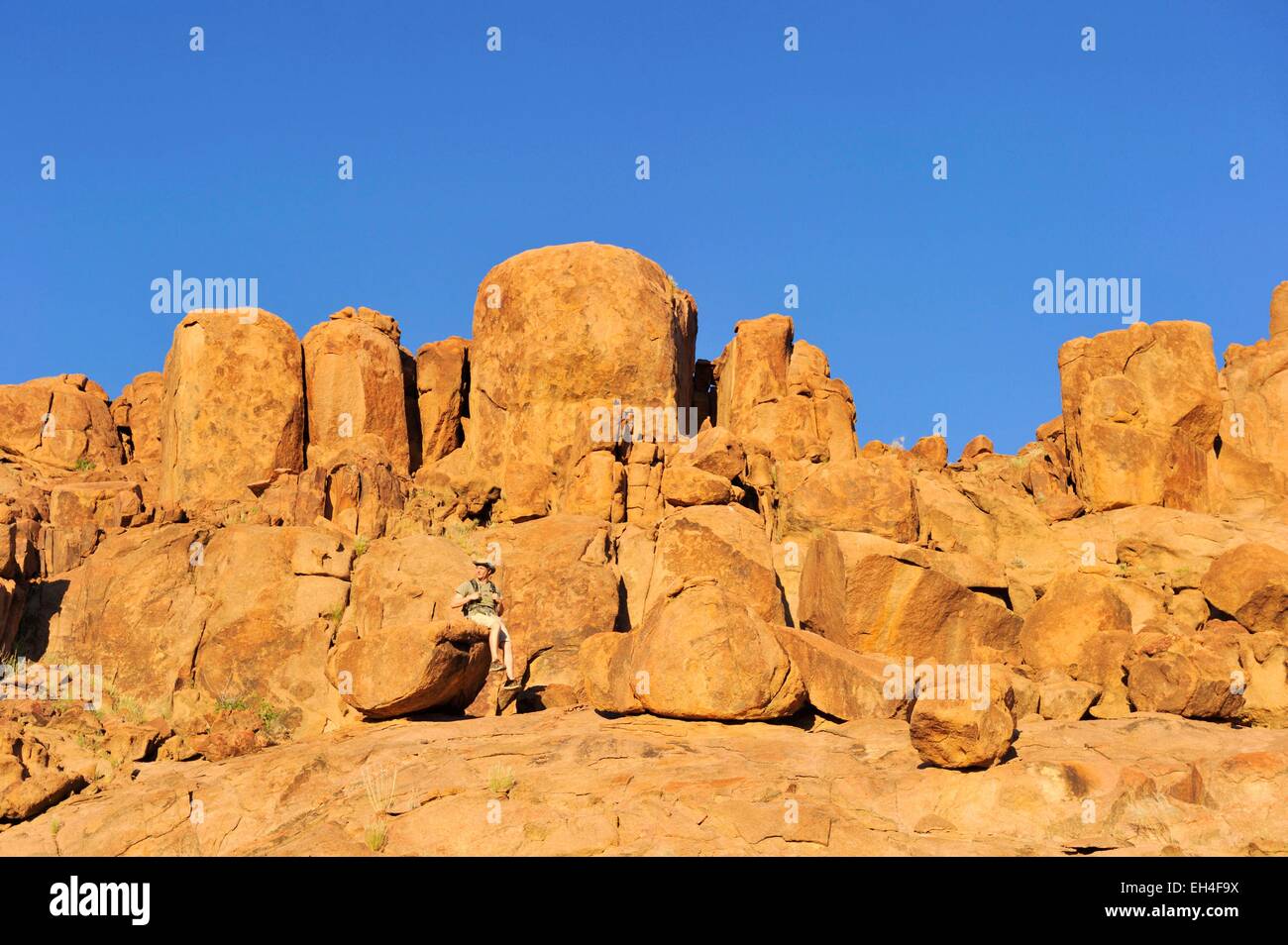 La Namibie, région d'Erongo, Damaraland, et la vallée de la rivière Ugab Brandberg Banque D'Images