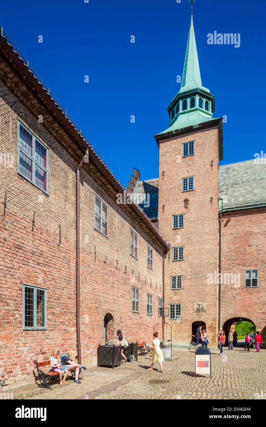 La Norvège, Oslo, forteresse d'Akershus, château Renaissance (17e siècle et rénové au xixe siècle) Banque D'Images