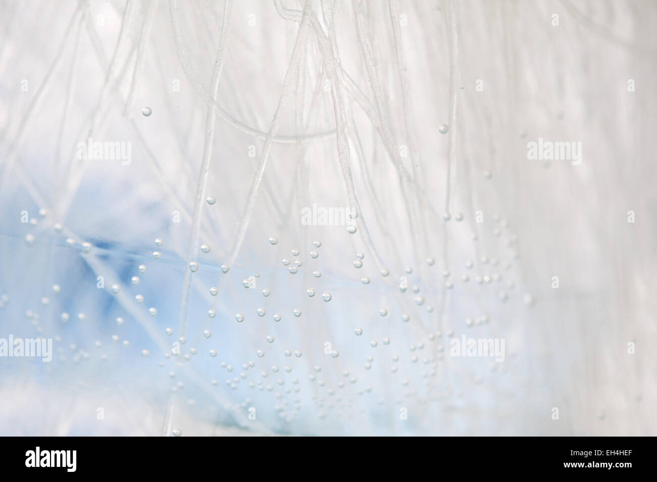 L'eau bleu blanc bulles d'abstract Banque D'Images