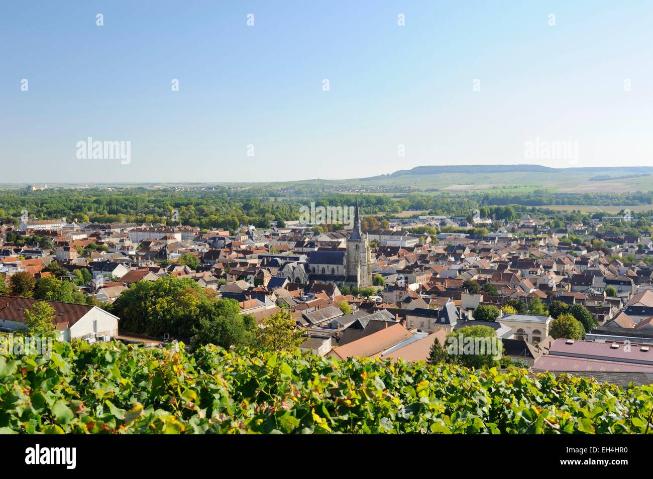 France, Marne, ay, ay vue du nord Banque D'Images