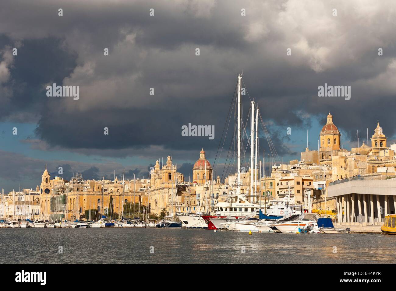 Malte, trois villes, Vittoriosa, Dockyard Creek Banque D'Images