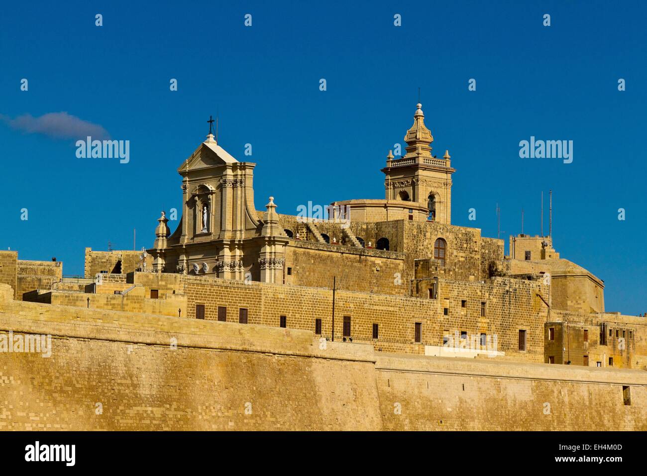 Malte, Gozo, Victoria, la cathédrale de Notre-Dame de l'Assomption Banque D'Images