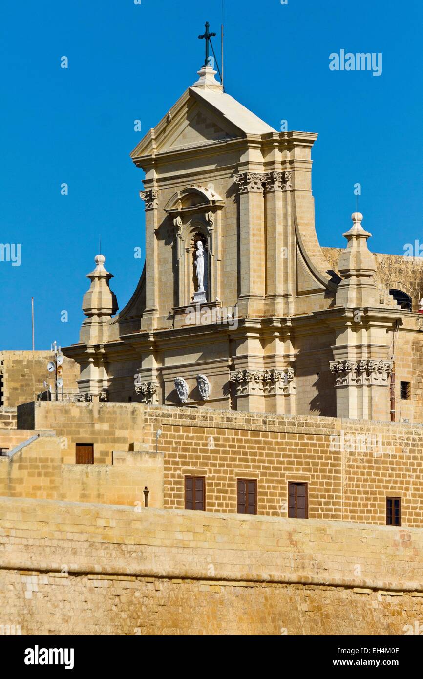 Malte, Gozo, Victoria, la cathédrale de Notre-Dame de l'Assomption Banque D'Images
